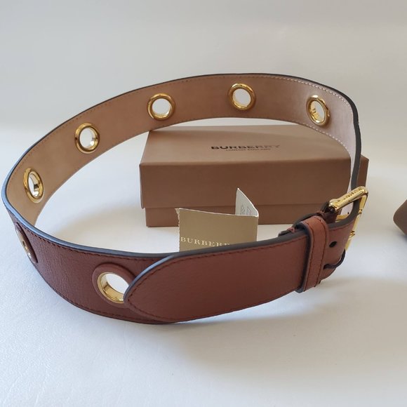 NEW Burberry Italian Eyelet Grommet Leather Belt main image 11
